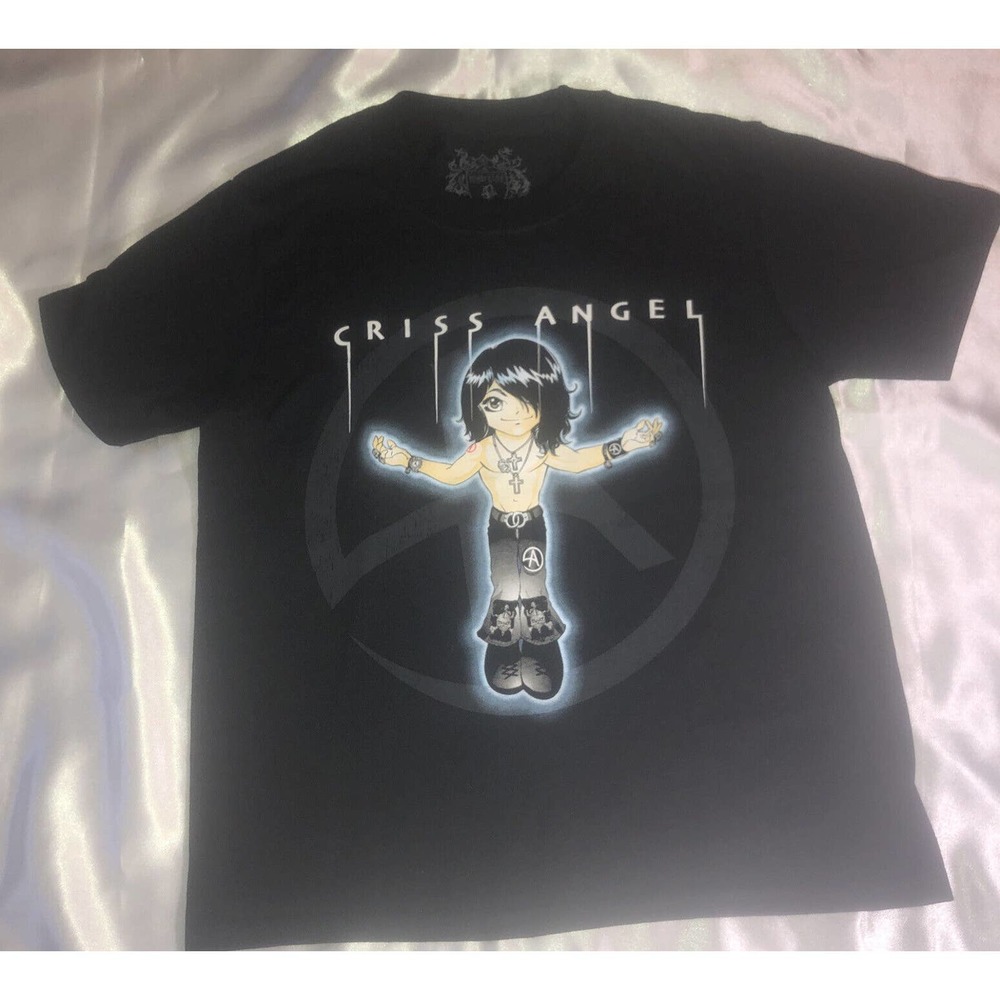 Mind Freak MF Apparel Cartoon Criss Angel Youth Shirt Size Medium